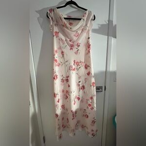 Coldwater Creek Pink and Cream Floral Maxi Dress